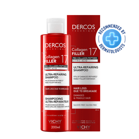 Vichy Dercos Shampooing Ultra-Réparateur Collagen 17 Filler 200 ML - DERCOS