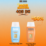 ISDIN Pack Summer Fusion Water Magic SPF50 + Fusion Water Magic Glow SPF50 (-50% sur le Fusion Water Magic Glow)