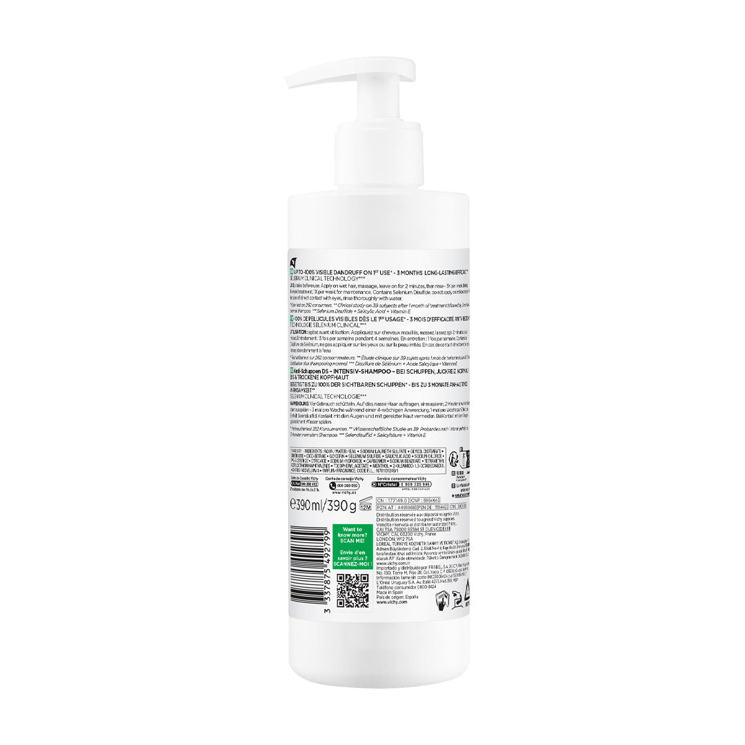 Vichy Dercos Shampooing Antipelliculaire Cheveux Secs 390 ML