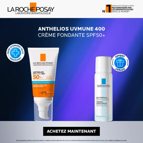 Offre Anthelios Uvmune 400 Creme Hydratante SPF 50+ Invisible 50 ML + Eau Thermale 50ML Offerte