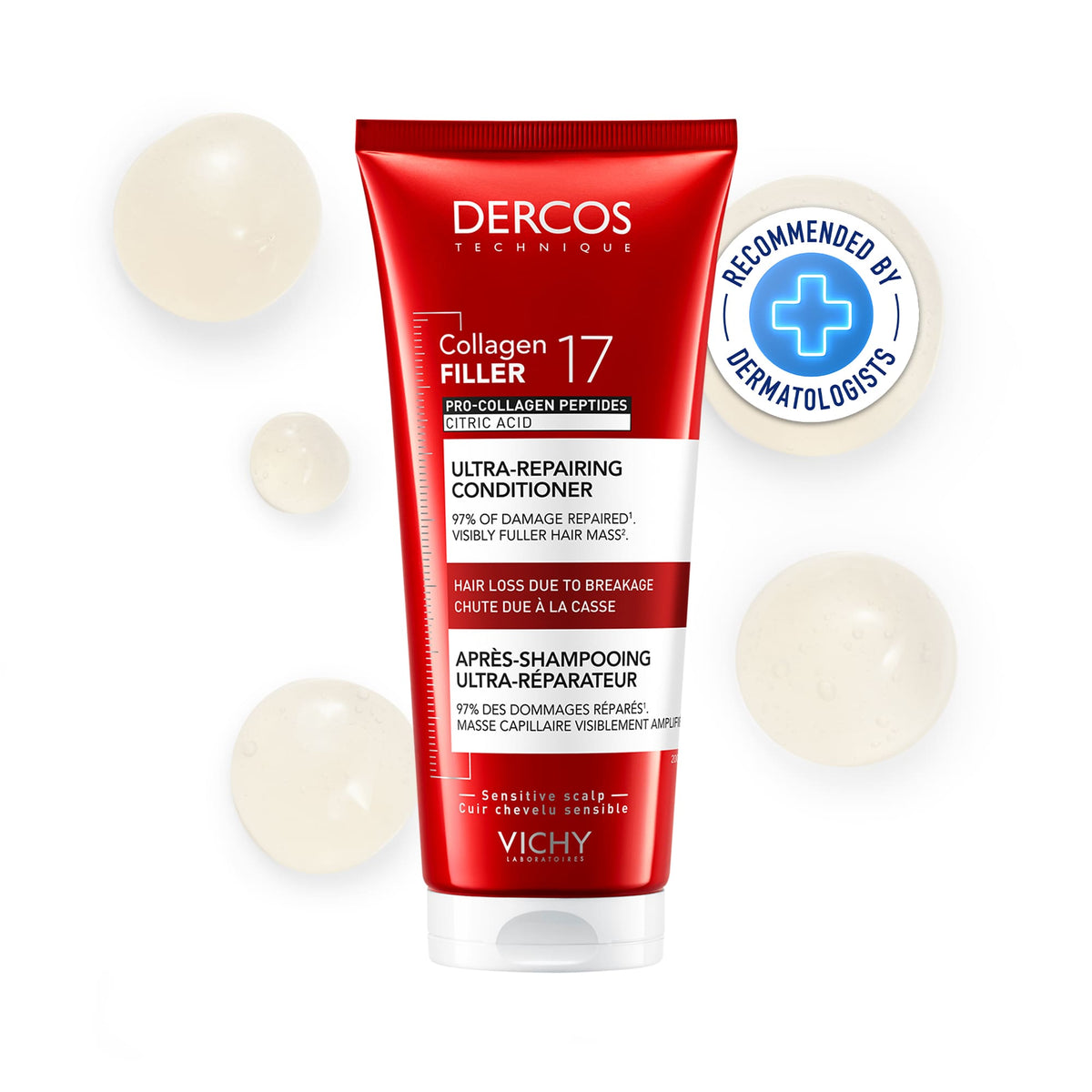 Vichy Dercos Après-Shampooing Ultra-Réparateur Collagen 17 Filler 200 ML - DERCOS