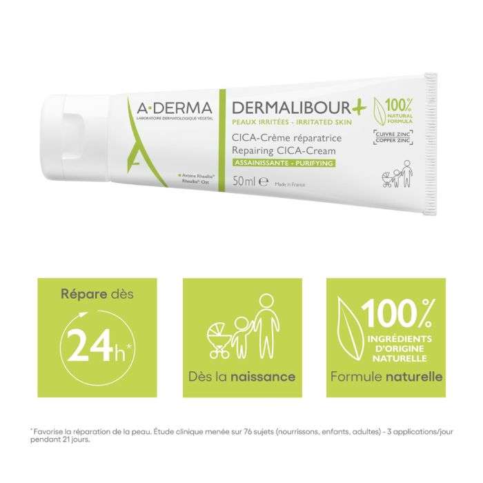 Aderma Dermalibour + Cica Creme Reparatrice 50 ML - A-DERMA