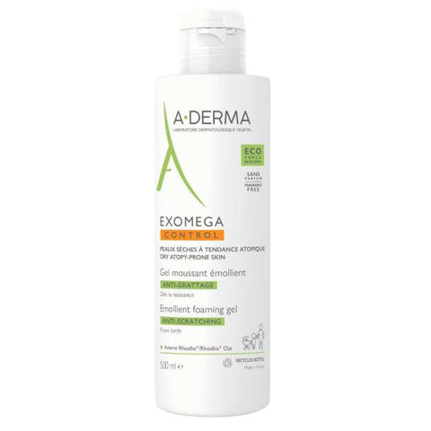 Aderma Exomega Control Gel Moussant Emollient Anti Grattage 500 ML - A-DERMA