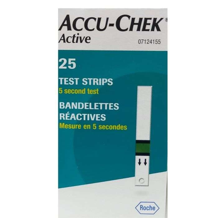 Accu Chek Active Test Rapide Glycemie 25 Bandelettes Reactives - ACCU-CHECK