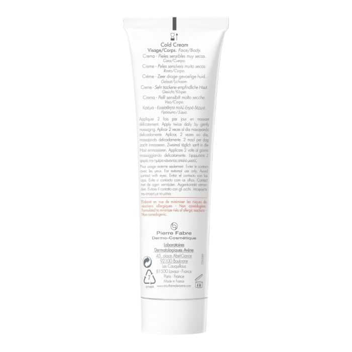 Cold Cream Creme 100 ML - AVENE