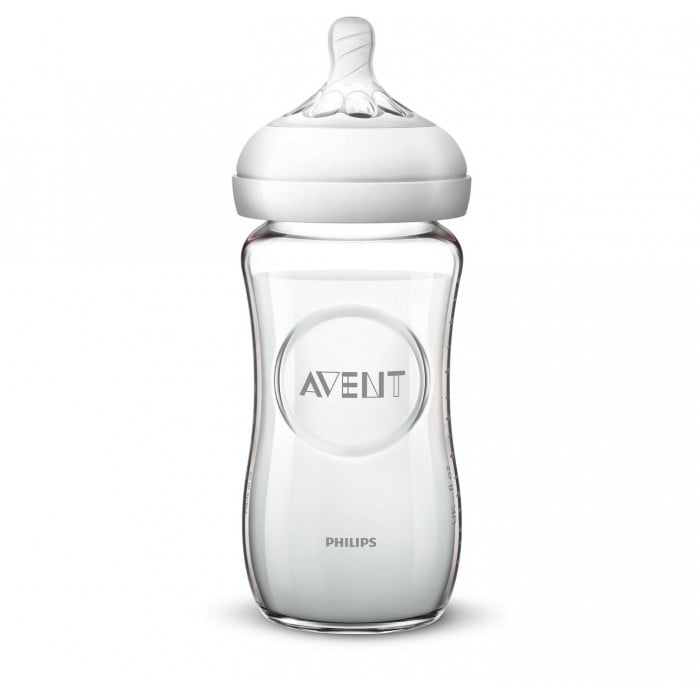 Biberon Natural en Verre 240 ML 1MOIS+ 8 Oz - AVENT