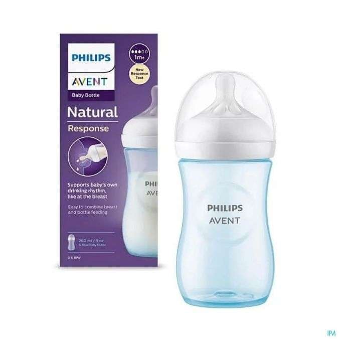 Natural Response Biberon 1MOIS+ 260ML Bleu - AVENT
