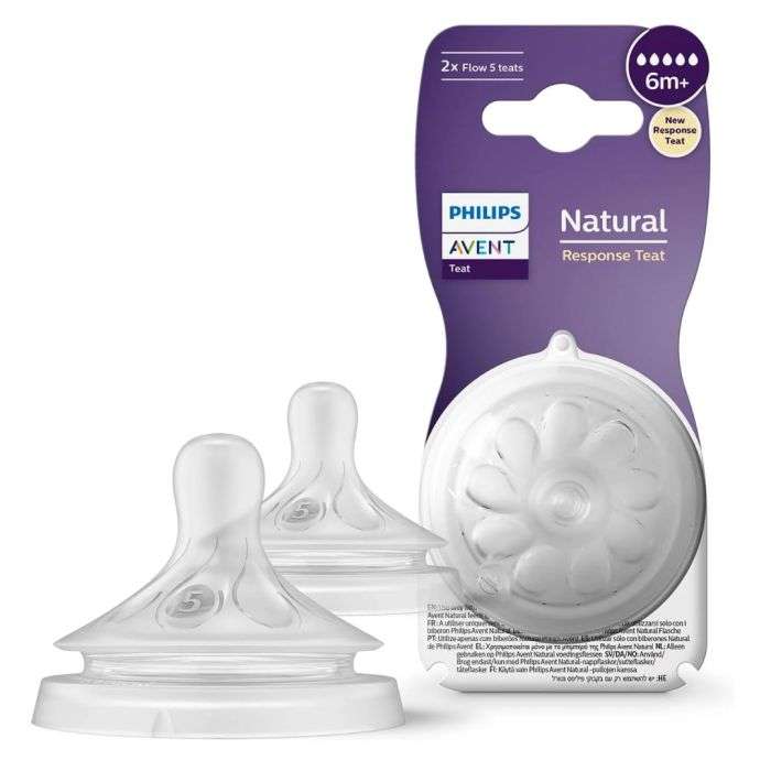 Natural Response Lot de 2 Tetines 6 Mois+ Flux 5 - AVENT