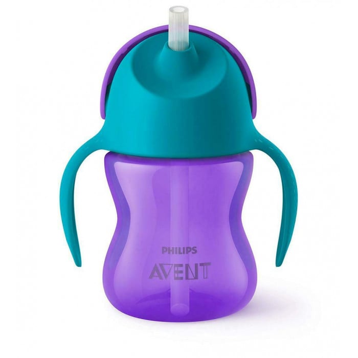 Tasses A Paille 200 ML / 7OZ 9M+ Mauve - AVENT