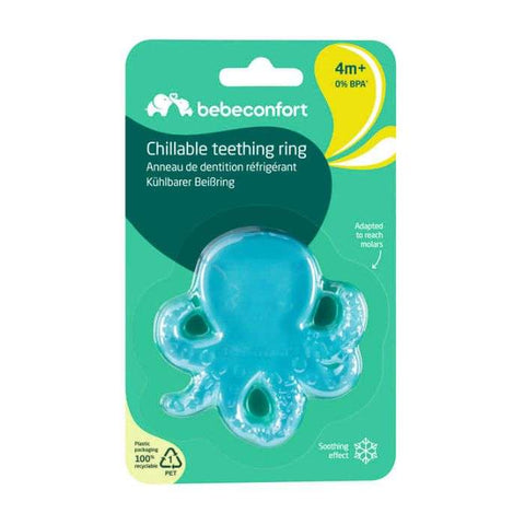Anneau de Dentition Refrigerant 4 Mois+ Octupus Bleu - BEBE CONFORT