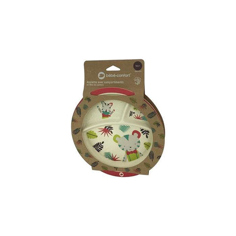 Assiette D’apprentissage avec Compartiments Bamboo Jungle Vibes 9 Mois+ - BEBE CONFORT