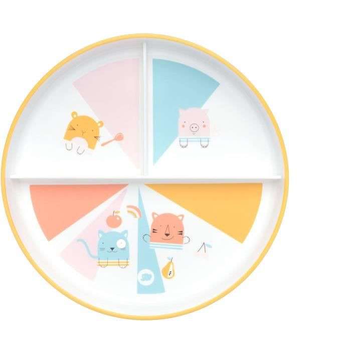 Assiette D'apprentissage avec Compartiments Domino - BEBE CONFORT