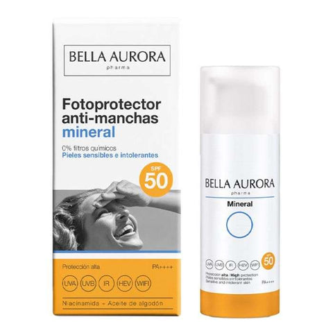 Fotoprotector Anti Taches Mineral SPF50 50ML - BELLA AURORA