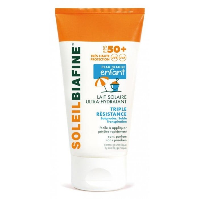 Soleil Biafine Lait Solaire Enfant Ultra Hydratant Triple Resistance SPF 50+ - BIAFINE