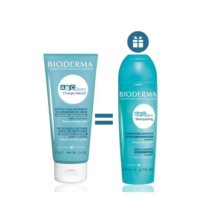 Bioderma Abcderm Offre Change Intensif Pate A L'eau Reparatrice 75G + Shampooing 200ML Offert - ABCDERM