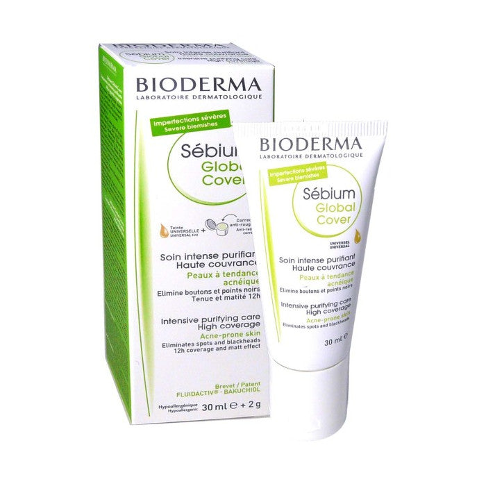 Sebium Global Cover Soin Intense Purifiant Teinte Universelle 30 ML - BIODERMA