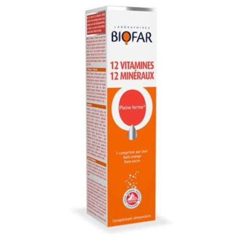 12 Vitamines 12 Mineraux 20 Capsules - BIOFAR