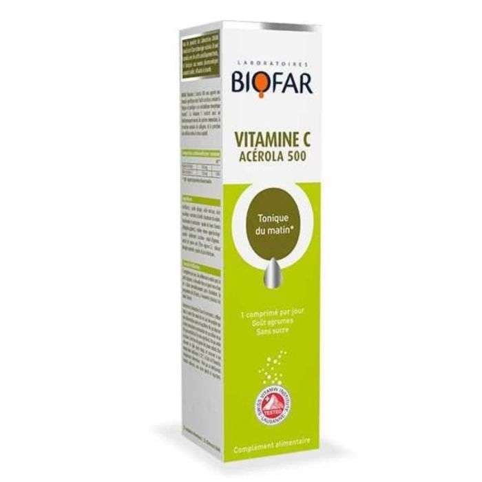 Vitamine C Acerola 500 - 20 Capsules - BIOFAR