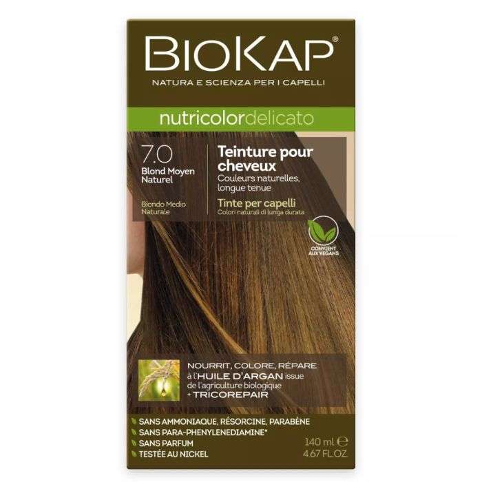 Nutricolor Delicato Teinture 7.0 Blond Moyen Naturel - BIOKAP