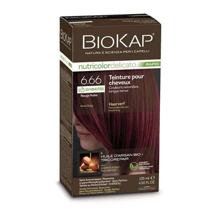 Nutricolor Delicato Rapid 6.66 Rouge Rubis 135ML - BIOKAP