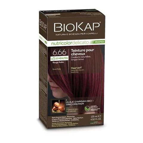Nutricolor Delicato Rapid 6.66 Rouge Rubis 135ML - BIOKAP