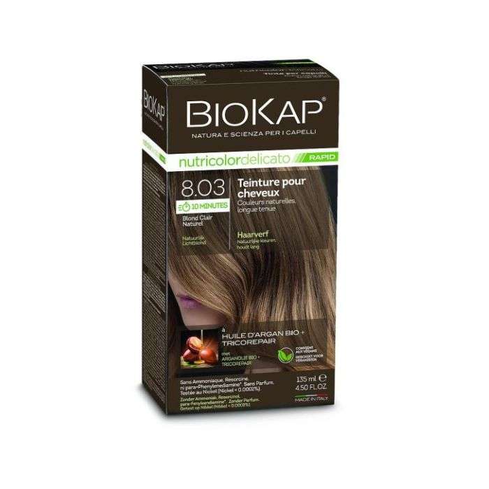 Nutricolor Delicato Rapid 8.03 Blond Clair Naturel 135ML - BIOKAP