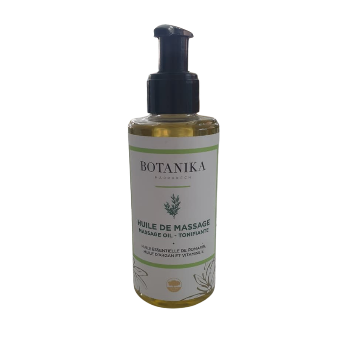 Huile de Massage A L Huile Essentielle de Romarin Lhuile d Argan et Vitamine E 150 ML - BOTANIKA