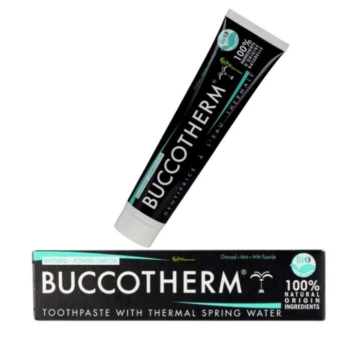 Dentifrice Blancheur Charbon Noir Mint Fluoride 75 ML - BUCCOTHERM