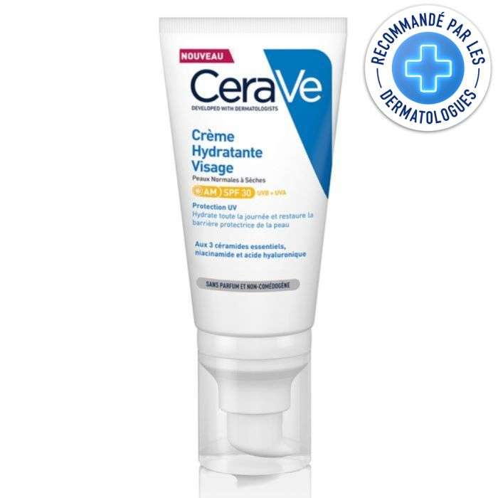Creme Hydratante Visage SPF 30 Peaux Normales A Seches 52 ML - CERAVE