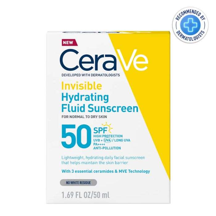 Ecran Solaire SPF 50 Fluide Invisible Hydrantant 50 ML - CERAVE