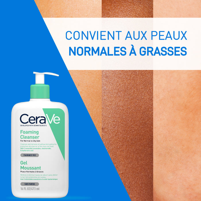 Gel Moussant Peaux Normales A Grasses 473 ML - CERAVE