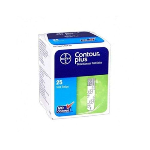 25 Test Strips Bandelette Reactive - CONTOUR PLUS