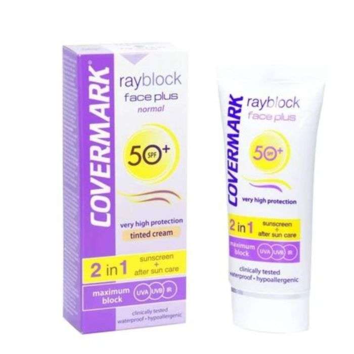 Rayblock Face Plus Peau Normal SPF 50 +teinte Beige Clair 50 ML - COVERMARK