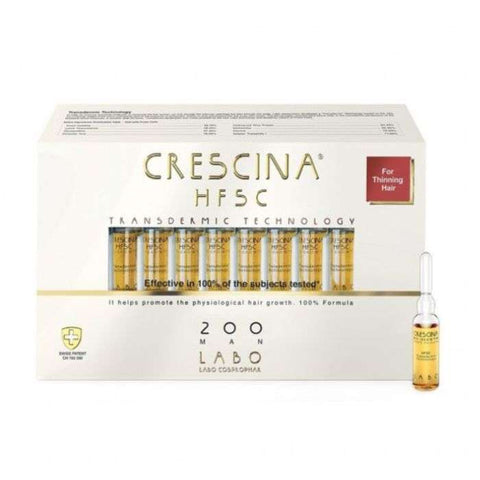 Hfsc 200 Hommes Labo pour les Cheveux Clairsemes 20 Flacons - CRESCINA