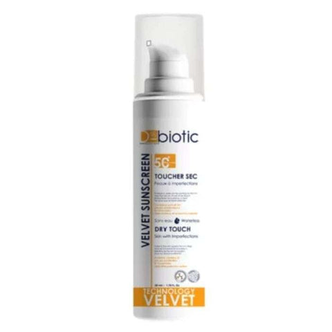 Ecran Solaire Velvet Toucher Sec SPF 50+ Peaux A Imperfection 50 ML - D BIOTIC
