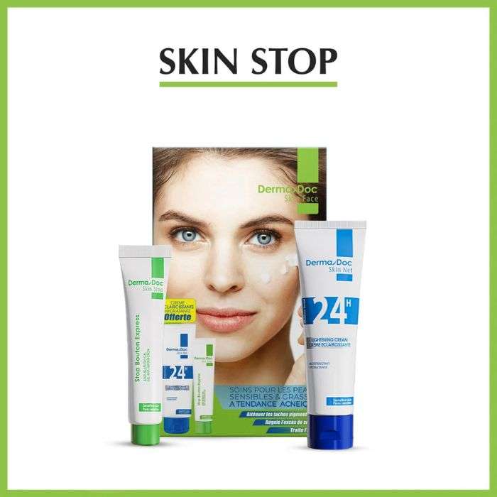 Coffret Skin Stop Boutons Express 15ML +creme Eclaircissante 50ML - DERMADOC