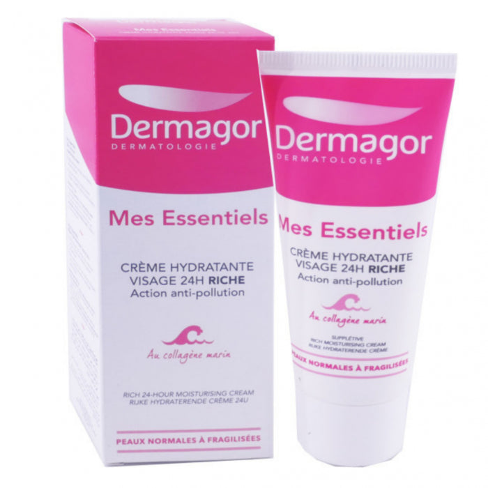 Mes Essentiels Creme Hydratante Visage 24 H Riche 40ML - DERMAGOR