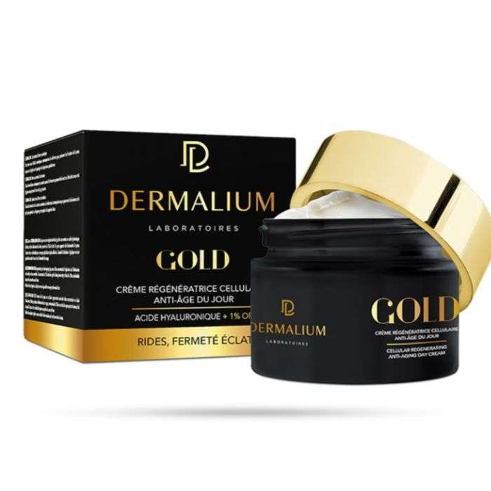 Gold Creme Regeneratrice Cellulaire Anti-Age du Jour 50ml - DERMALIUM
