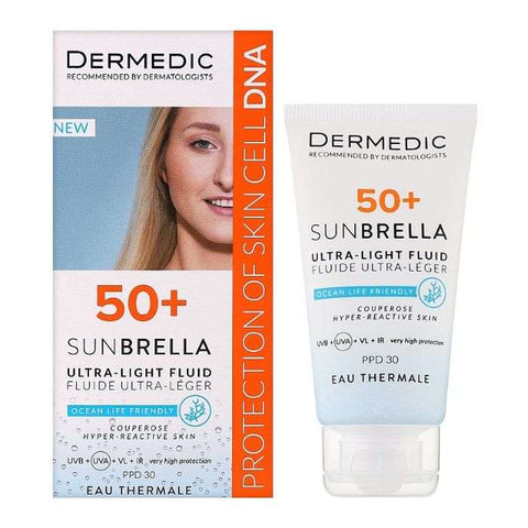 Sunbrella Fluide Ultra Leger Spf50+ Peaux Hyper Reactive 40ML - DERMEDIC