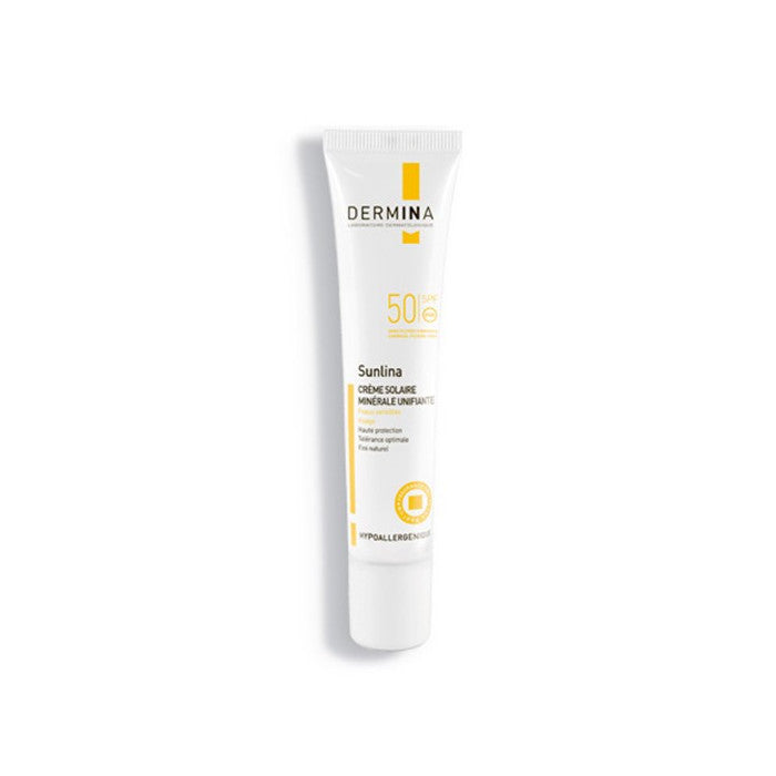 Sunlina Creme Solaire Mineral Unifiante SPF 50 Teinte Nude 40 ML - DERMINA