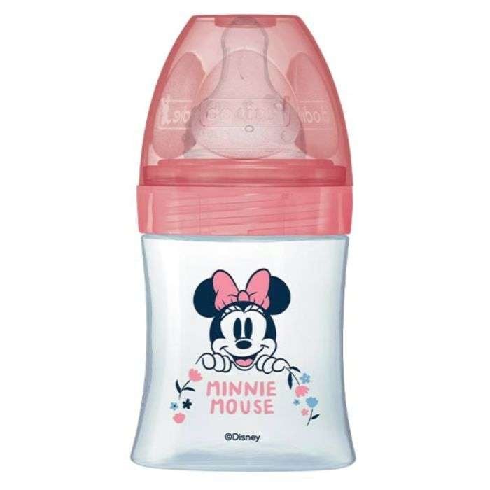 Biberon Anti Colique Tetine Ronde 3 Vitesses 0-6 Mois 150 ML Minnie Mousse - DODIE