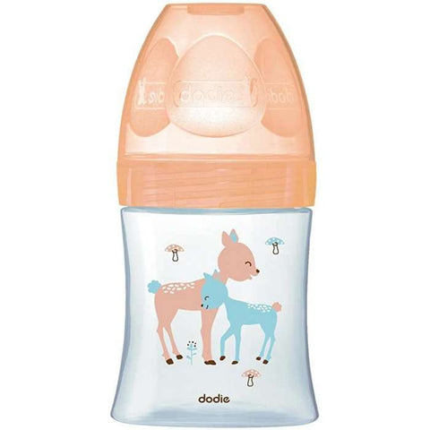 Biberon Anti Colique Verre Tetine Plate 150ML Beige Biche 0-6 M - DODIE