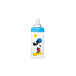 Biberon Initiation+ 330ML Mickey Bleu +6 M Tet Ronde 3 Vit D3 - DODIE
