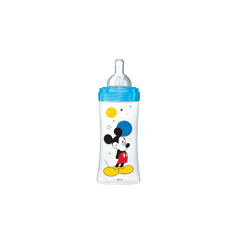 Biberon Initiation+ 330ML Mickey Bleu +6 M Tet Ronde 3 Vit D3 - DODIE