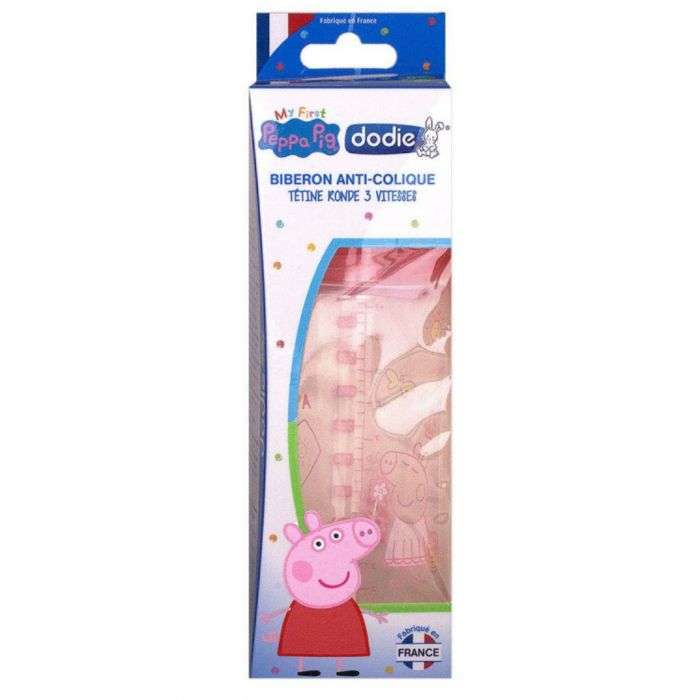 Biberon Anti Colique Tetine Ronde 3 Vitesses 270 ML 0-6 Mois - DODIE