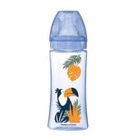 Biberon Anti Colique Tetine Ronde 3 Vitesses + 330ML Bleu Pompier +6 M - DODIE