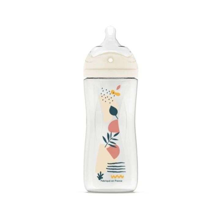 Biberon Tetine Multi Perforee Anti Colique 330 ML 6MOIS+ Debit 3 Rose - DODIE
