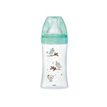 Biberon Verre Anti Colique Tetine Plate Verre 270ML Vert Oiseaux 0-6 M - DODIE