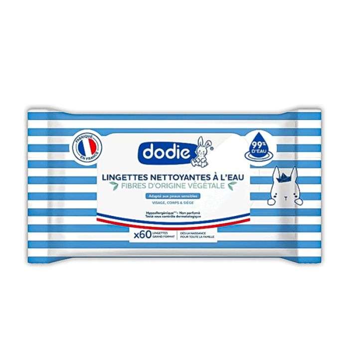 Lingettes Nettoyantes A L Eau 60 - DODIE