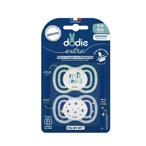 Sucette Anatomique Extra 0-6MOIS F1 Duo Jour et Nuit - DODIE